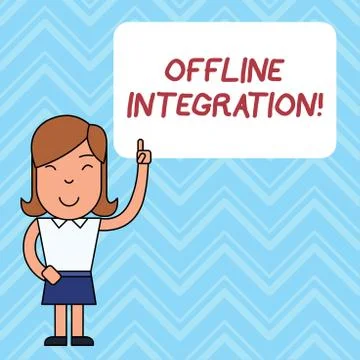 Word writing text Offline Integration. Business concept for First Triad of Ilustración de archivo