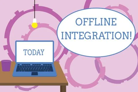 Word writing text Offline Integration. Business concept for First Triad of Ilustración de archivo