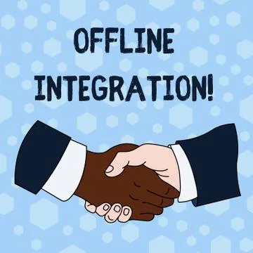 Word writing text Offline Integration. Business concept for First Triad of Ilustración de archivo