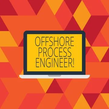 Word writing text Offshore Process Engineer. Business concept for Responsible Illustrazione stock