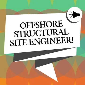 Word writing text Offshore Structural Site Engineer. Business concept for Oil Stock Illustration