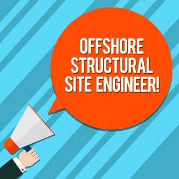 Word writing text Offshore Structural Site Engineer. Business concept for Oil Stock Illustration