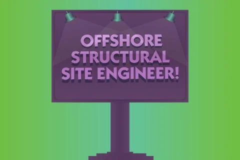 Word writing text Offshore Structural Site Engineer. Business concept for Oil Stock Illustration