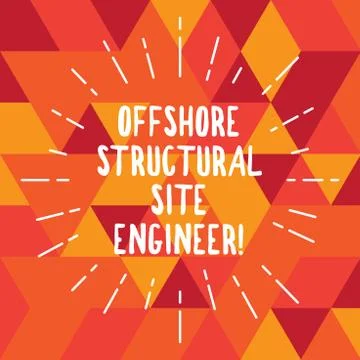 Word writing text Offshore Structural Site Engineer. Business concept for Oil Stock Illustration