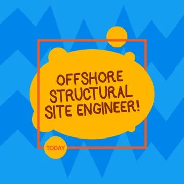 Word writing text Offshore Structural Site Engineer. Business concept for Oil Stock Illustration
