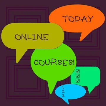 Word writing text Online Courses. Business concept for courses deliver a series Stock-Illustration