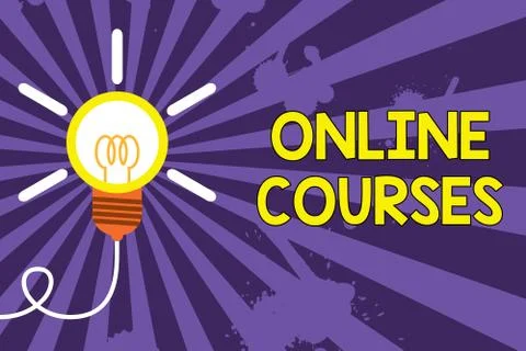 Word writing text Online Courses. Business concept for Revolutionizing formal Stock Illustration