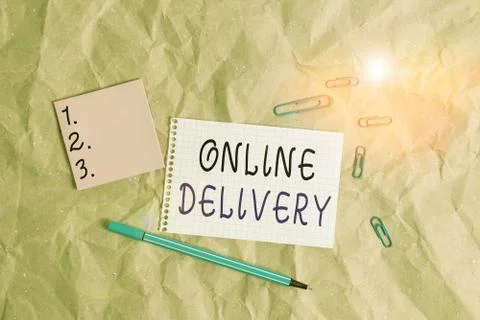 Word writing text Online Delivery. Business concept for the act or analysisner 写真素材
