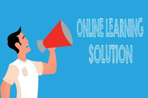 Word writing text Online Learning Solution. Business concept for use of イラスト素材