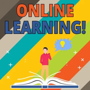 Word writing text Online Learning. Business concept for refers to course program Stock Illustration