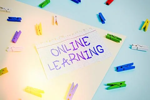 Word writing text Online Learning. Business concept for Larning with the 写真素材