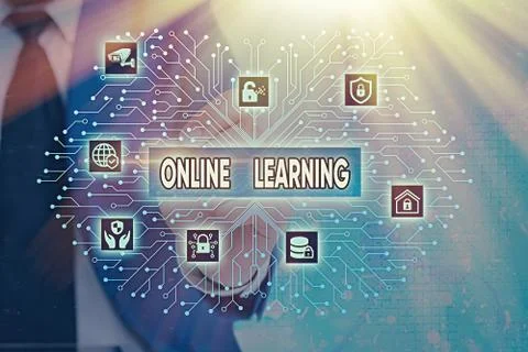 Word writing text Online Learning. Business concept for Larning with the 写真素材