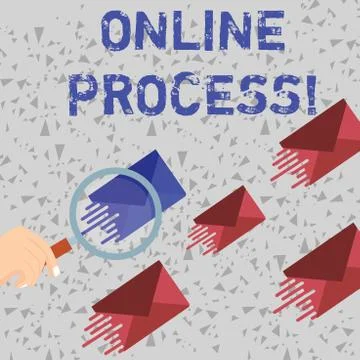 Word writing text Online Process. Business concept for An automated way to enter 스톡 일러스트