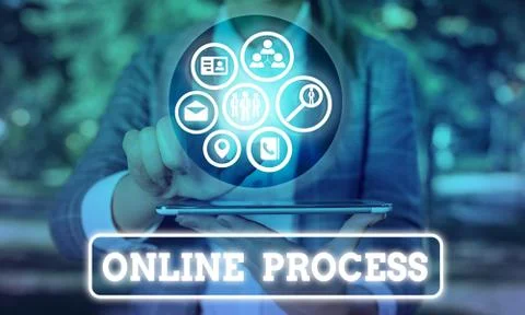 Word writing text Online Process. Business concept for An automated way to enter Foto stock