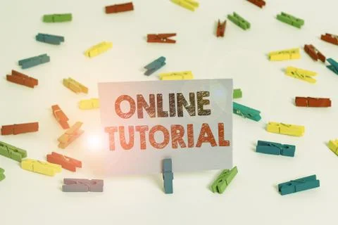Word writing text Online Tutorial. Business concept for process of tutoring in Stock Photos