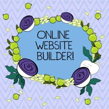 Word writing text Online Website Builder. Business concept for Program or tool Illustrazione stock