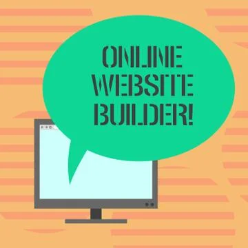 Word writing text Online Website Builder. Business concept for Program or tool イラスト素材