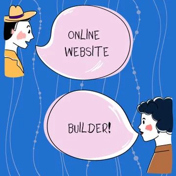 Word writing text Online Website Builder. Business concept for Program or tool イラスト素材