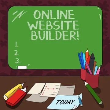 Word writing text Online Website Builder. Business concept for Program or tool イラスト素材