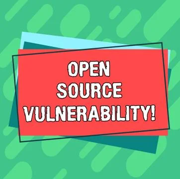 Word writing text Open Source Vulnerability. Business concept for Publicized Stock Illustration