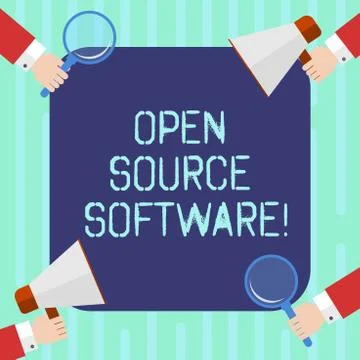 Word writing text Open Source Software. Business concept for software with Stock Illustration