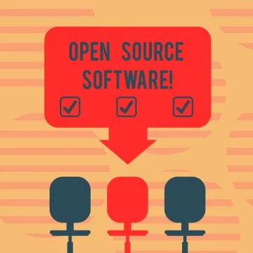 Word writing text Open Source Software. Business concept for software with Stock Illustration
