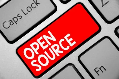Word writing text Open Source. Business concept for denoting software which 写真素材