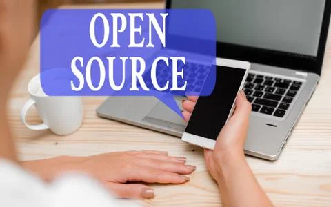 Word writing text Open Source. Business concept for denoting software which 写真素材