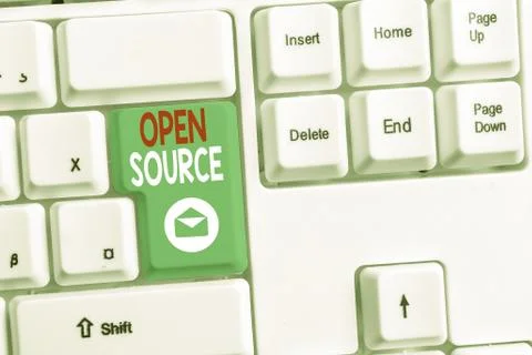 Word writing text Open Source. Business concept for denoting software which Foto stock