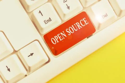 Word writing text Open Source. Business concept for denoting software which Foto stock