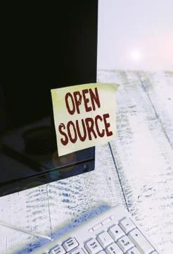 Word writing text Open Source. Business concept for denoting software which Foto stock