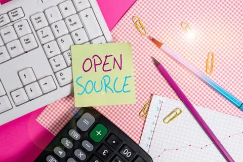 Word writing text Open Source. Business concept for denoting software which 写真素材