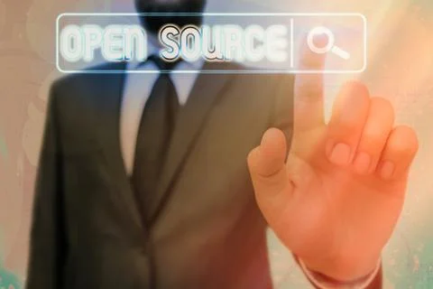 Word writing text Open Source. Business concept for contains the source code 写真素材