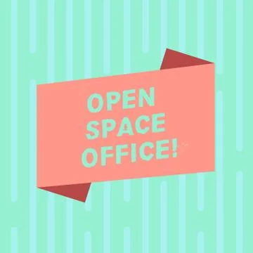 Word writing text Open Space Office. Business concept for minimizes use of small Stock Illustration