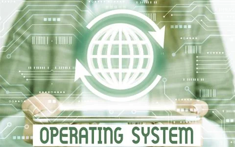 Word writing text Operating System. Business concept for software that supports Stock Photos
