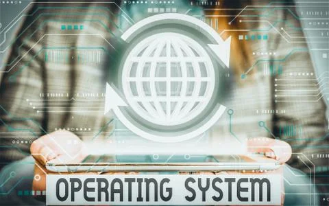 Word writing text Operating System. Business concept for software that supports Stock Photos