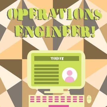 Word writing text Operations Engineer. Business concept for analyze and design Stock Illustration