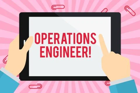 Word writing text Operations Engineer. Business concept for analyze and design 스톡 일러스트