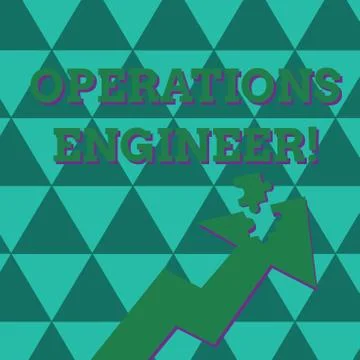 Word writing text Operations Engineer. Business concept for analyze and design Illustrazione stock