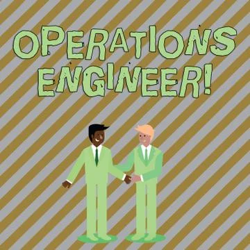 Word writing text Operations Engineer. Business concept for analyze and design Stock Illustration