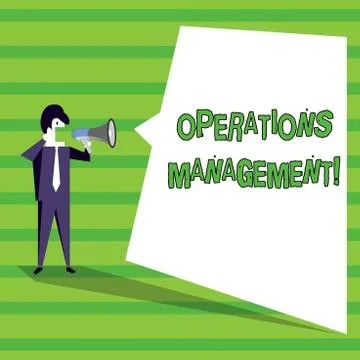 Word writing text Operations Management. Business concept for designing and Stock Illustration