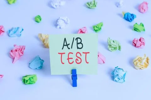 Word writing text A Or B Test. Business concept for test to determine consumers Stock Photos