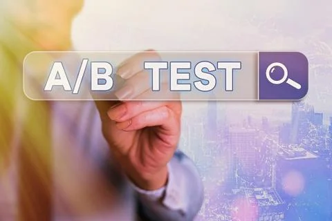 Word writing text A Or B Test. Business concept for test to determine consumers Foto stock