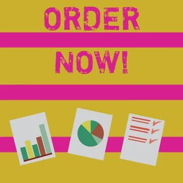 Word writing text Order Now. Business concept for confirmed request by one pa Stock Illustration