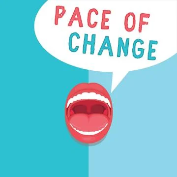 Word writing text Pace Of Change. Business concept for Shift in normal routine Stock Illustration