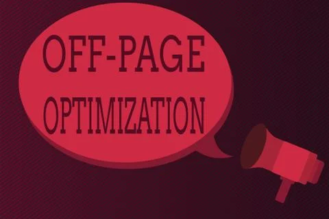 Word writing text Off Page Optimization. Business concept for Website Externa 스톡 일러스트