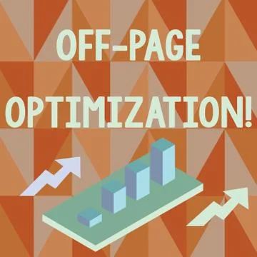 Word writing text Off Page Optimization. Business concept for set of techniques Stock Illustration