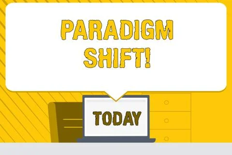 Word writing text Paradigm Shift. Business concept for fundamental change in イラスト素材