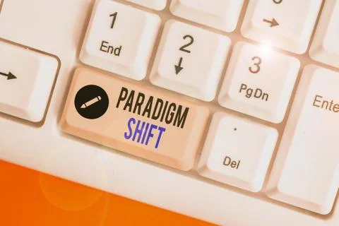 Word writing text Paradigm Shift. Business concept for fundamental change in Stock Photos