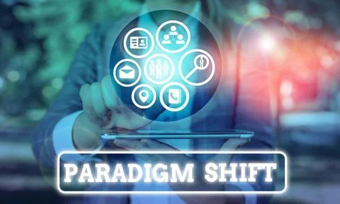 Word writing text Paradigm Shift. Business concept for fundamental change in Stock Photos